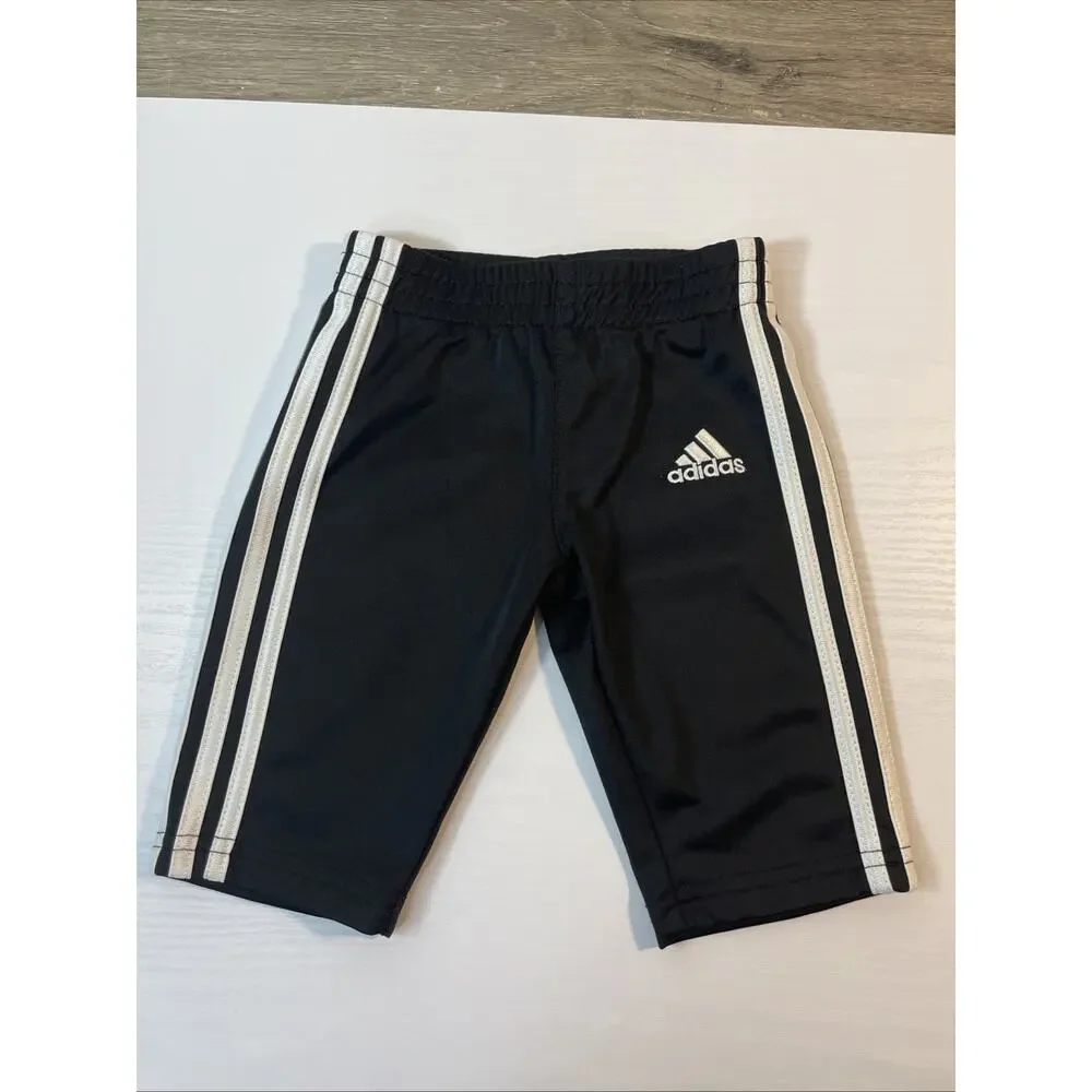 Adidas Infant 2-Piece Tracksuit Set Black White 3M Baby Boys Girls Full Zip